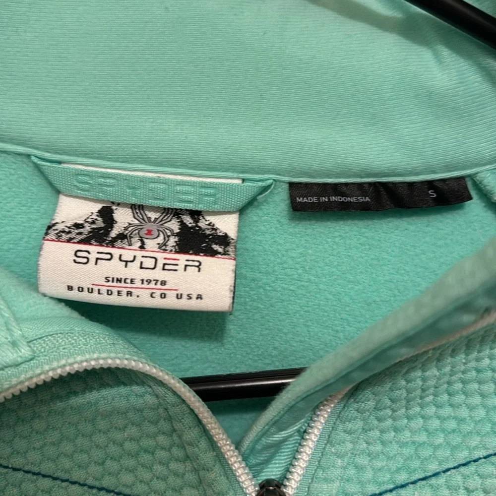 EUC Mint Green Spyder Ski Snowboard Zip-up Size S - Picture 2 of 4